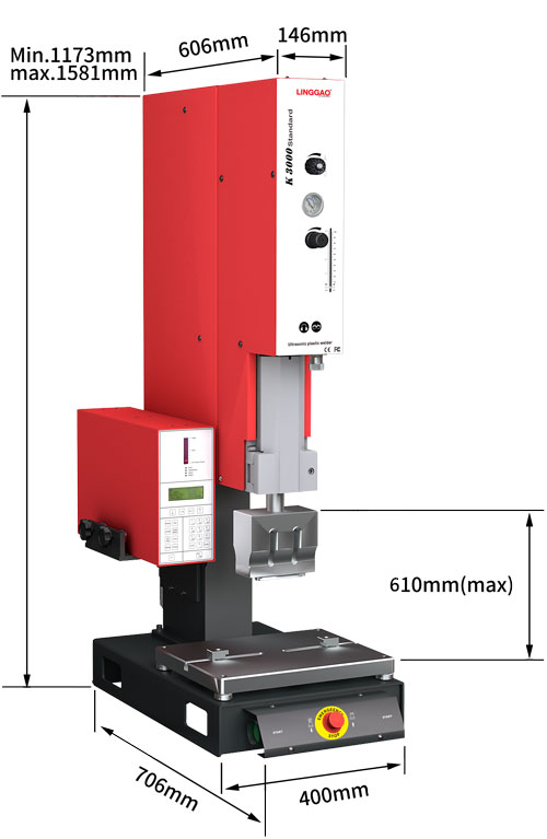 靈高超聲波塑料焊接機 20kHz 2000/3000W K3000 Standard 靈高超聲波塑料焊接機 20kHz 2000/3000W K3000 Standard